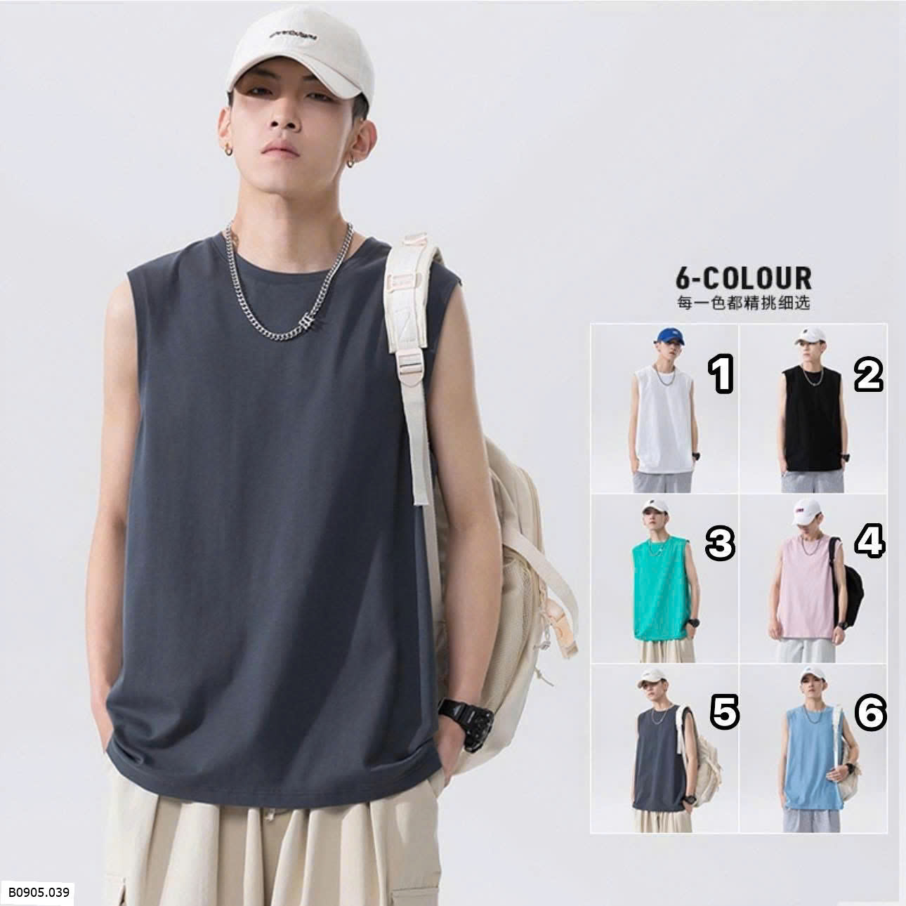 ÁO BA LỖ NAM TRƠN MÀU   Sỉ 70k