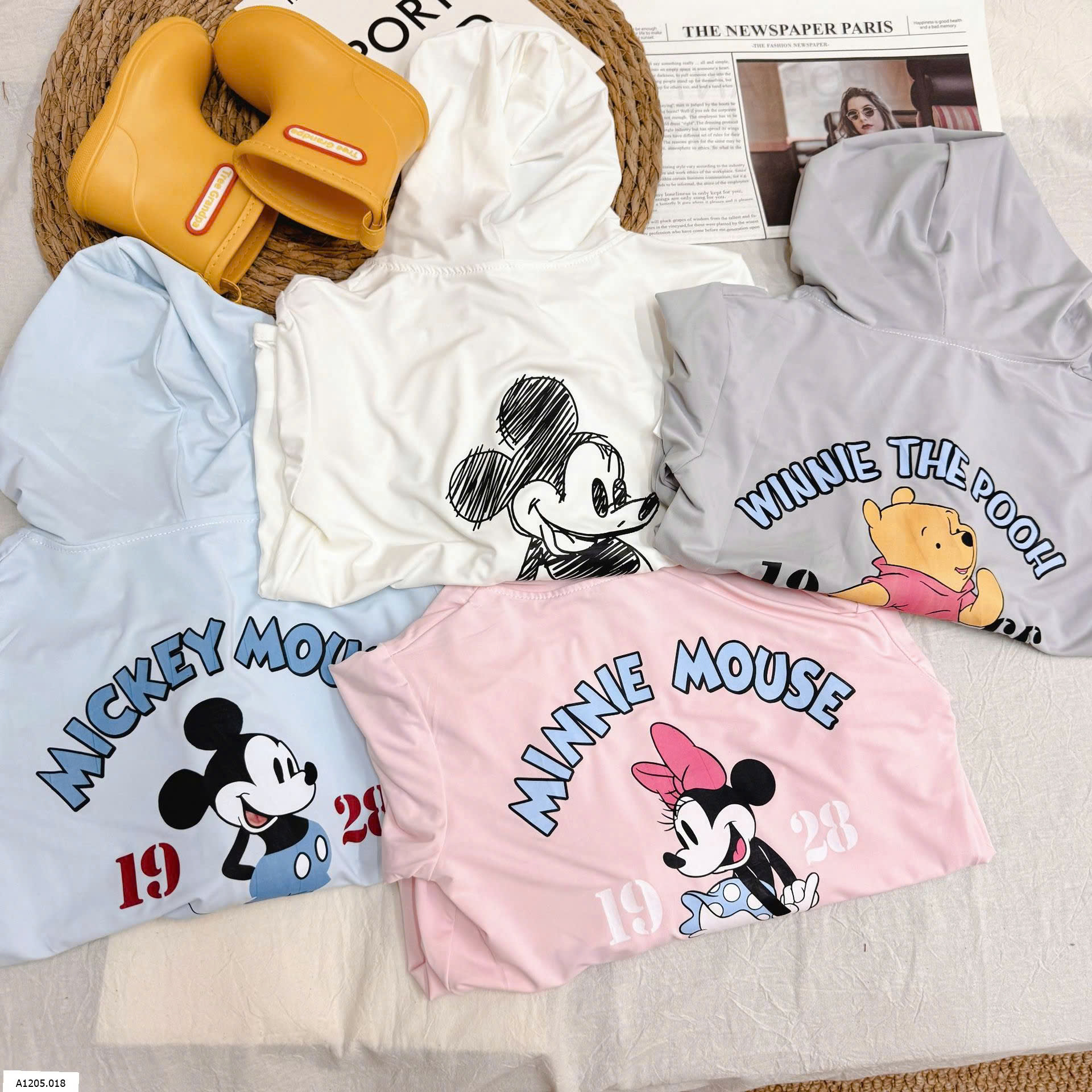  ÁO CHỐNG NẮNG MICKEY, GẤU POOH     Sỉ 90-120: 100k 130-170: 128k 