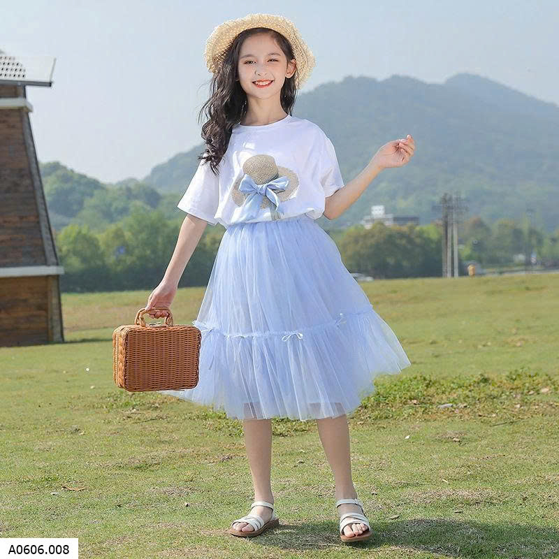  SET VÁY KÈM ÁO BÉ GÁI    Sỉ 158k
