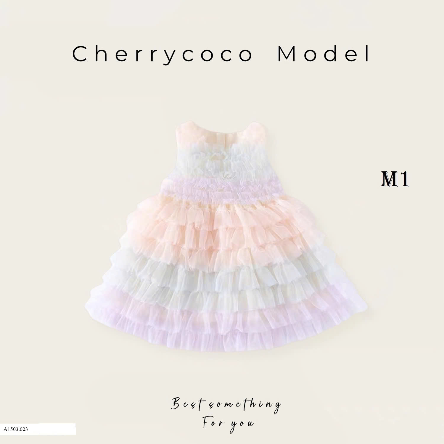 VÁY XÒE TẦNG CHERRY COCO QUẢNG CHÂU CAO CẤP    Sỉ 240k