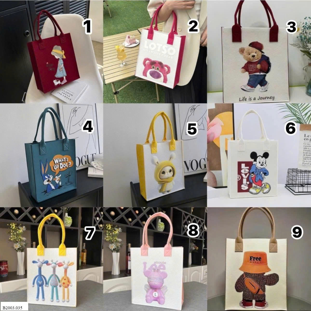 Túi đi cafe - đi du lịch - đi shopping    Sỉ 20k/ 1 túi
