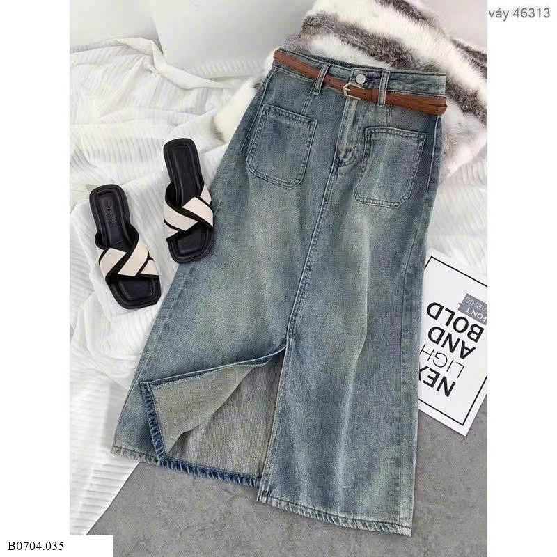 CHÂN VÁY JEAN XẺ DÁNG  Sỉ 119k