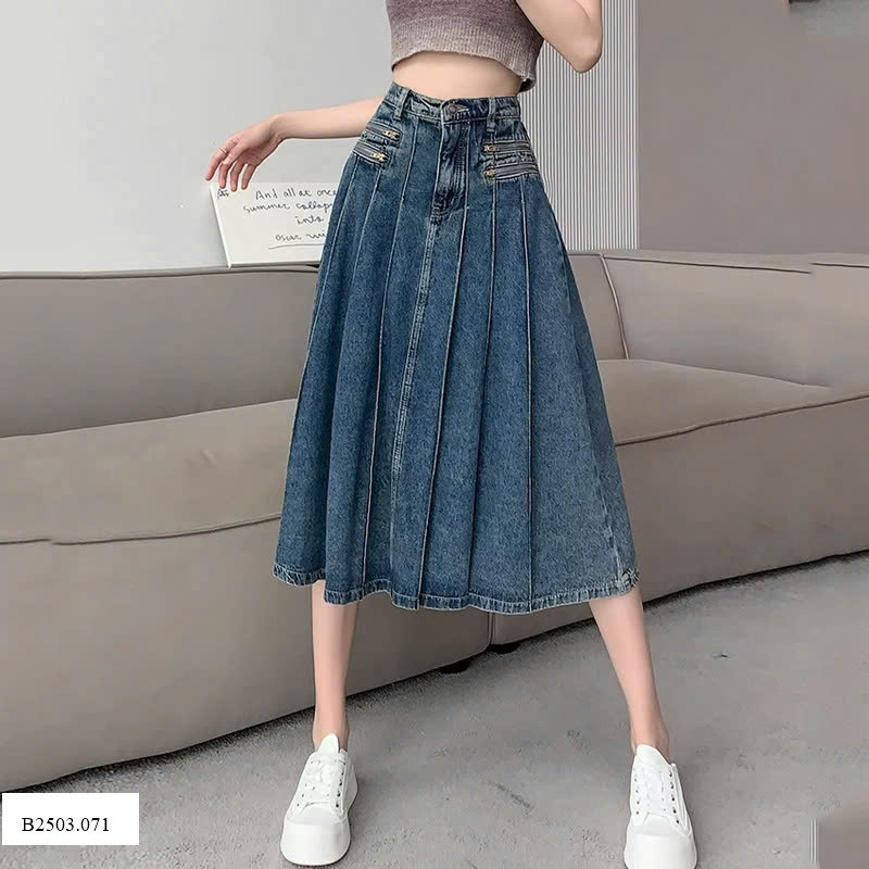 CHÂN VÁY JEAN NỮ XOÈ GÂN  Sỉ 185k