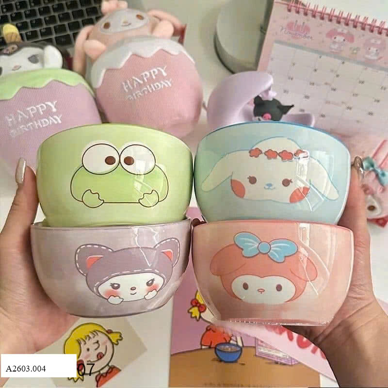 Set 4 bát sứ ăn cơm   Sỉ 80k/ 1 sét 4 bát mix