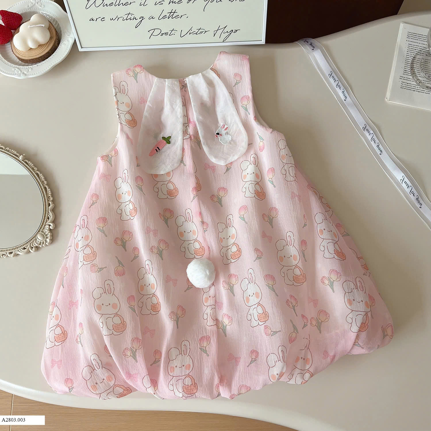 Set thỏ siêuu cute  Giá sỉ như sau: Váy: 115k set bộ : 155k