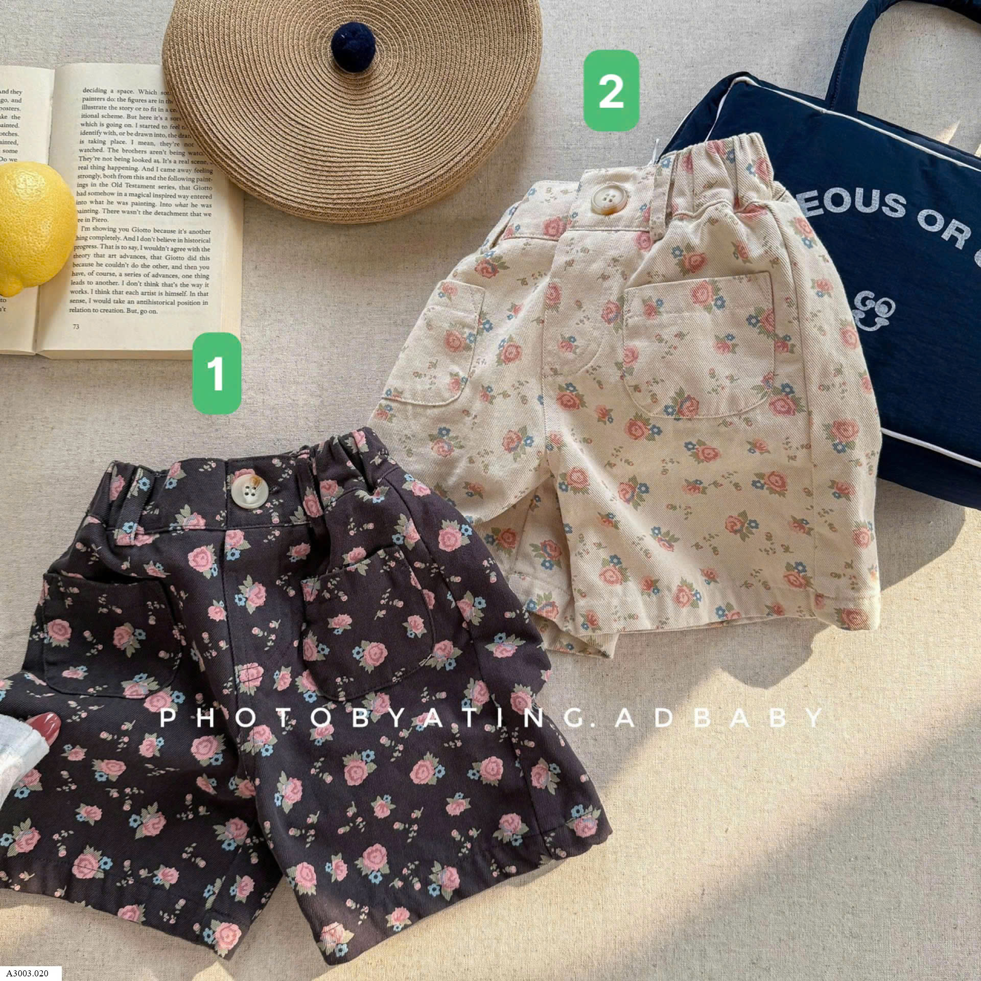 SHORT HOA ADBABY   Giá sỉ như sau: M1-2 : 121k  M3-4 : 135k 