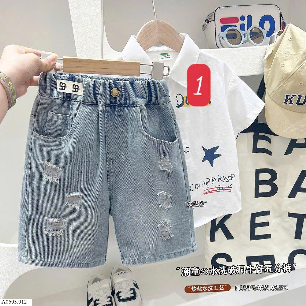 QUẦN SHORT JEAN CHO BÉ TRAI H.ÃNG KACADY Sỉ 105k