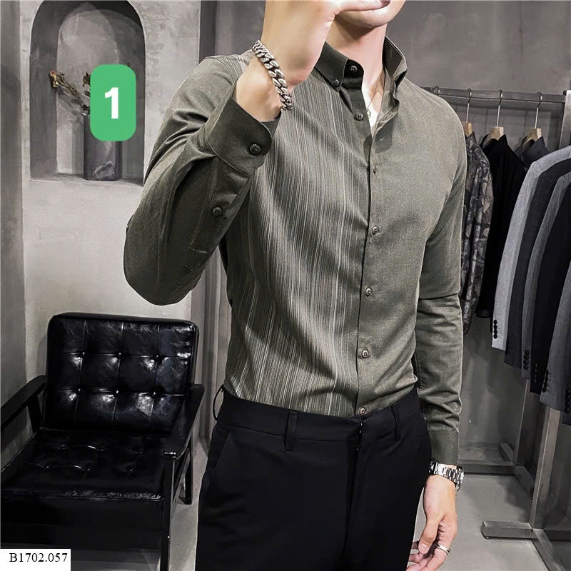 ÁO SƠ MI DÀI TAY PHỐI SỌC CAO CÂP CHO NAM Sỉ 265k 