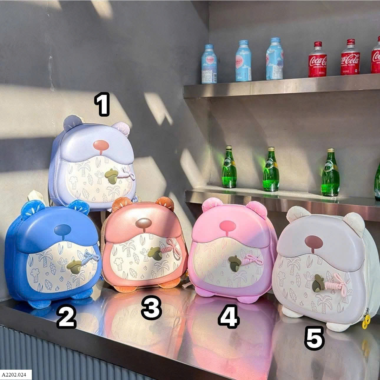BALO VỎ CỨNG HÌNH GẤU CHO BÉ   Sỉ 106k