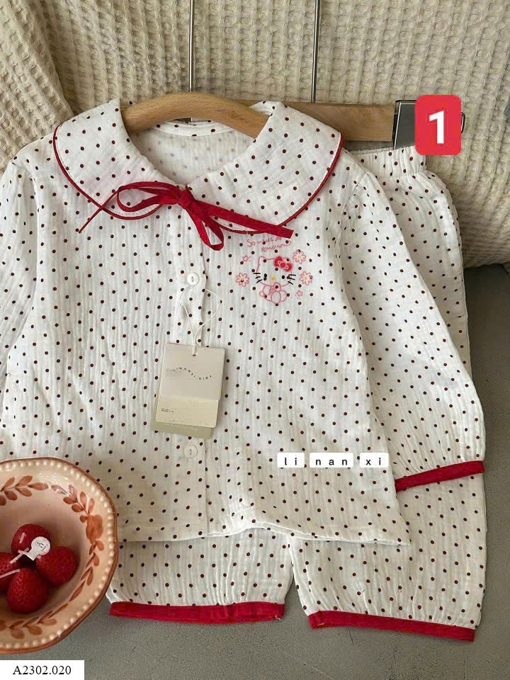 BỘ PIZAMA ĐŨI BÉ GÁI   Sỉ 178k