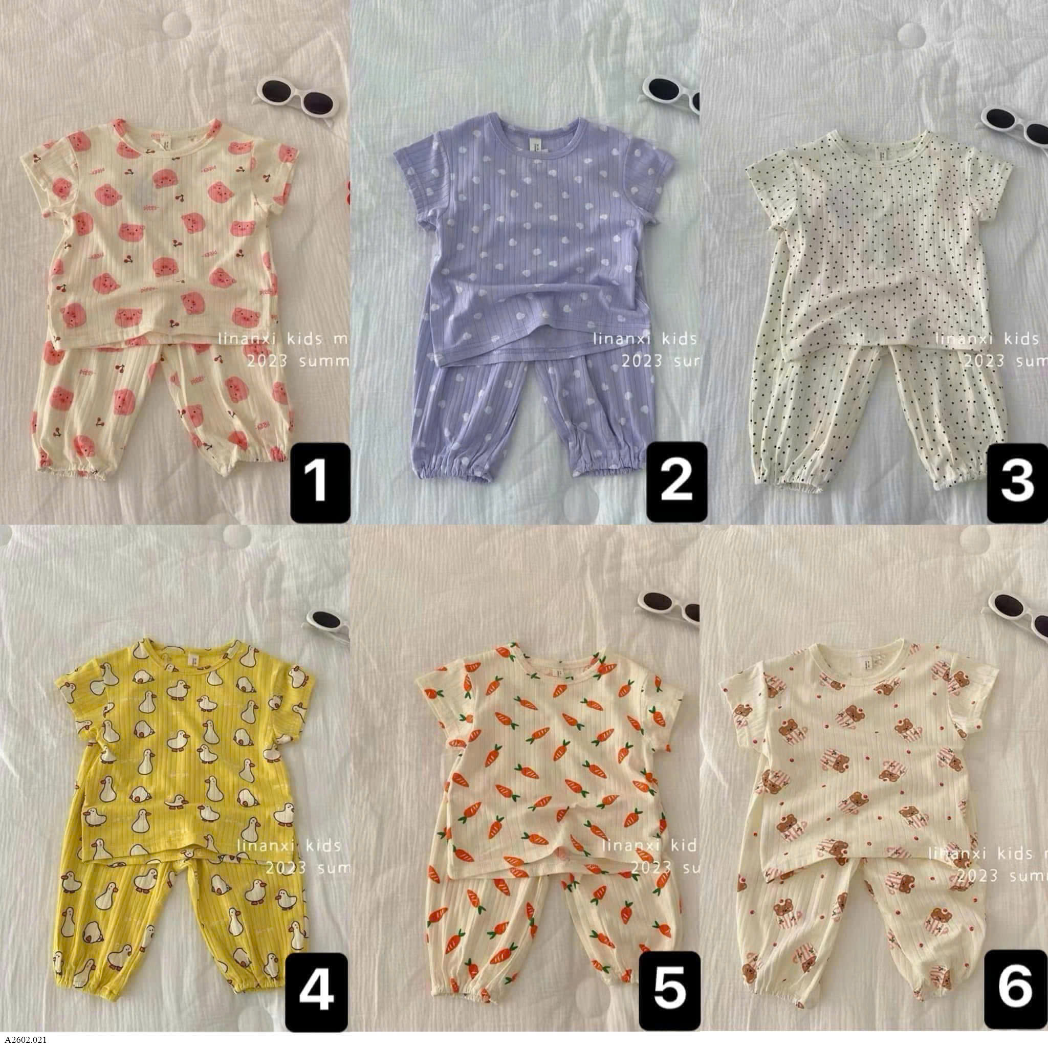 Bộ bé gái bé trai  Sỉ 67k/ 1 bộ