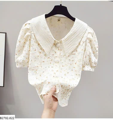 SƠ MI HOA TAY BỒNG Sỉ 107k