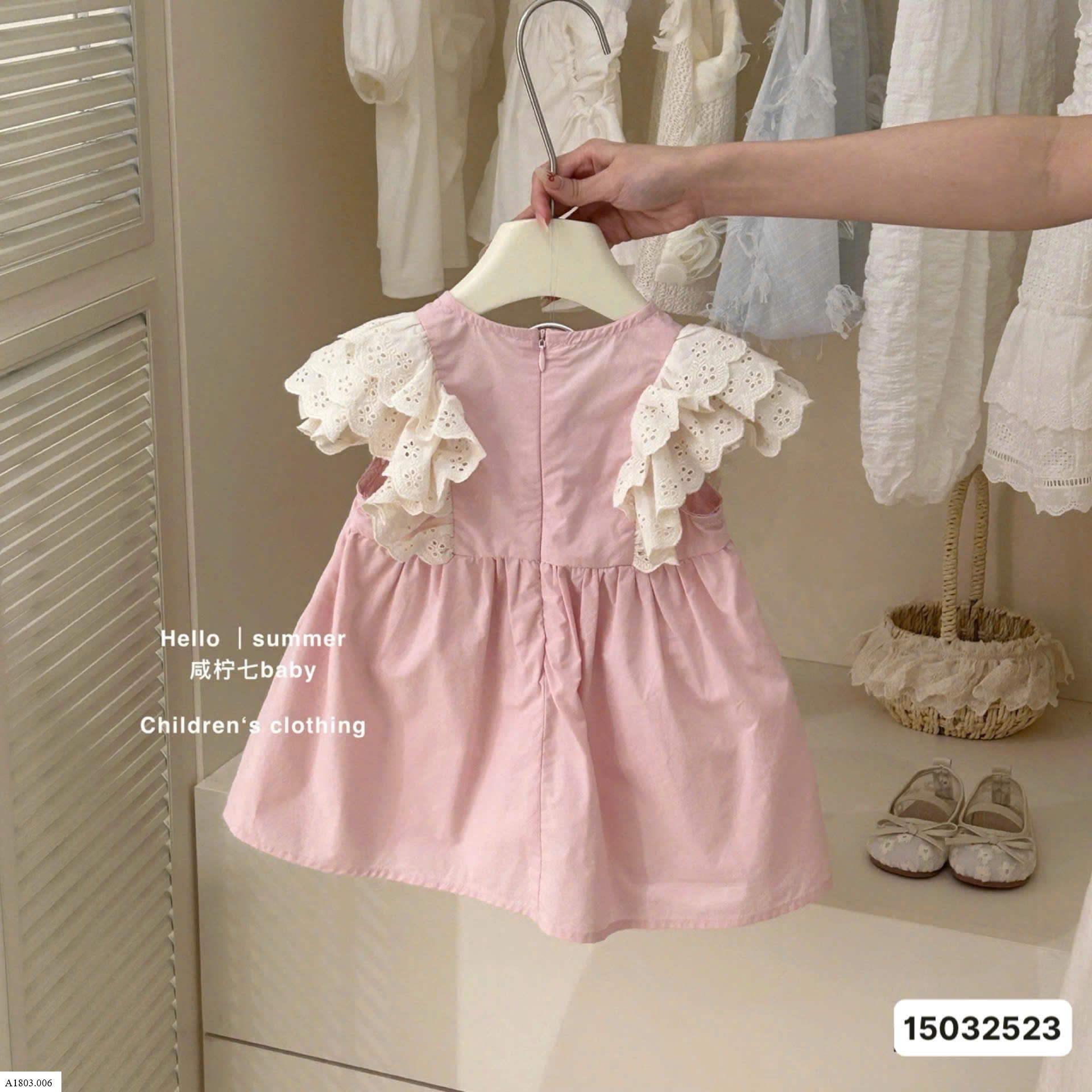 VÁY CÁNH TIÊN PHỐI REN BÉ GÁI   Sỉ 195k