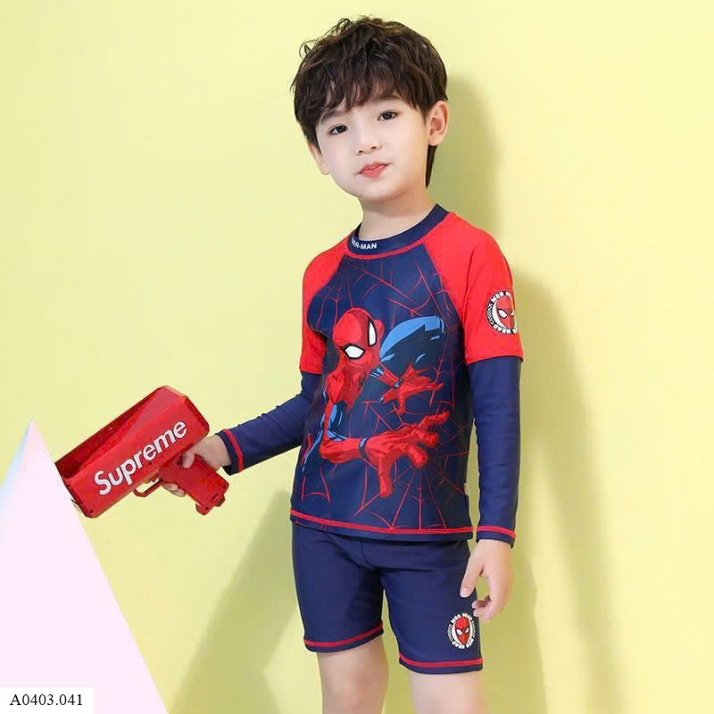 BỘ BƠI NGƯỜI NHỆN DÀI TAY CHO BÉ TRAI   Sỉ 100k