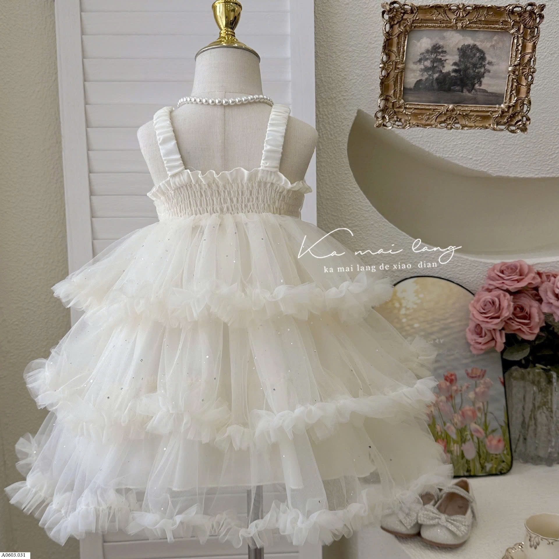 VÁY BÈO TẦNG ĐÍNH NGỌC Sỉ 193k