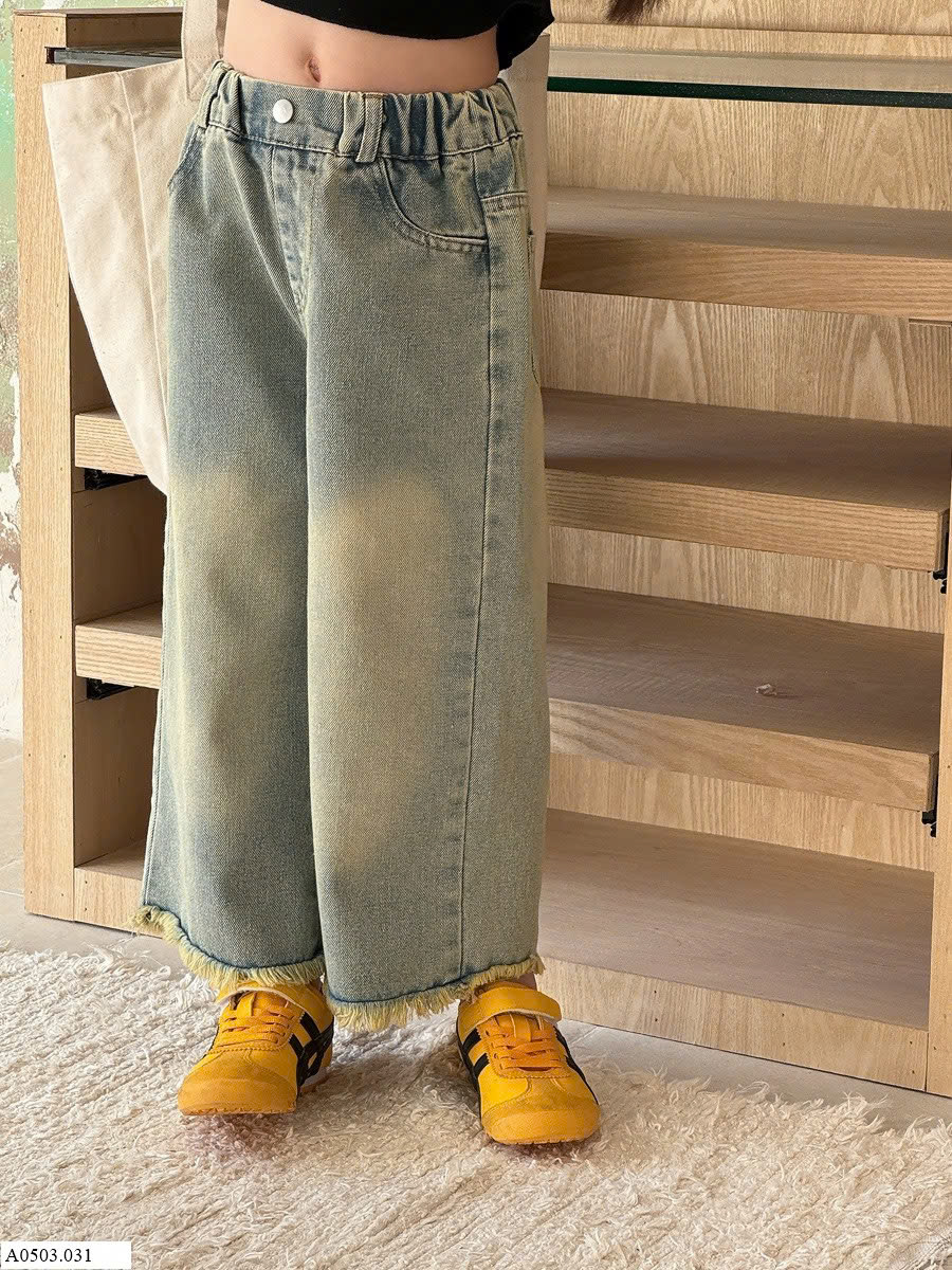 JEANS ỐNG RỘNG TUA GẤU Sỉ 147kk