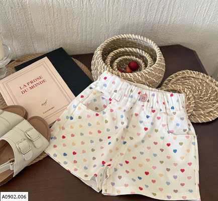 QUẦN SHORT TIM/ HOA NHÍ BG   Sỉ 100k