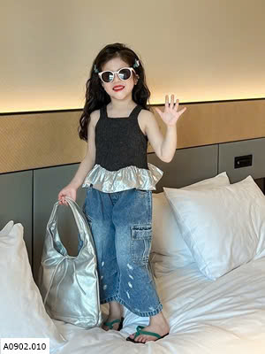 SET ÁO 2 DÂY BẢN TO MIX QUẦN JEAN LỬNG TÚI HỘP BG   Giá sỉ như sau: áo: 120k  quần: 188k