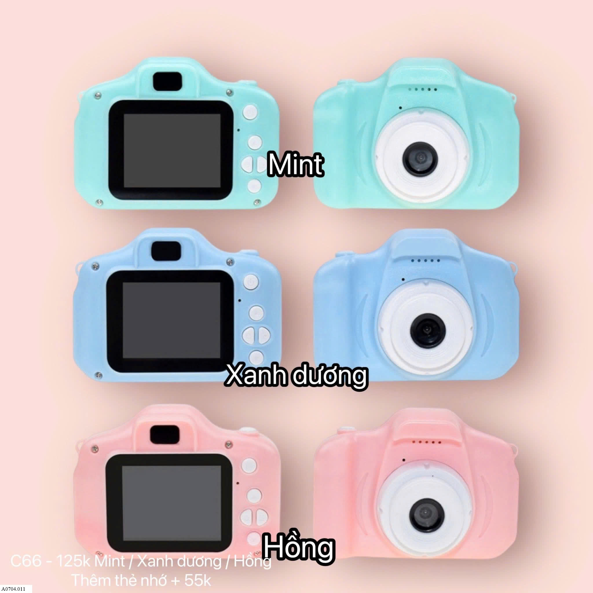 Máy ảnh mini cho bé   Giá sỉ như sau: Máy ảnh 92k Thẻ nhớ 42k 