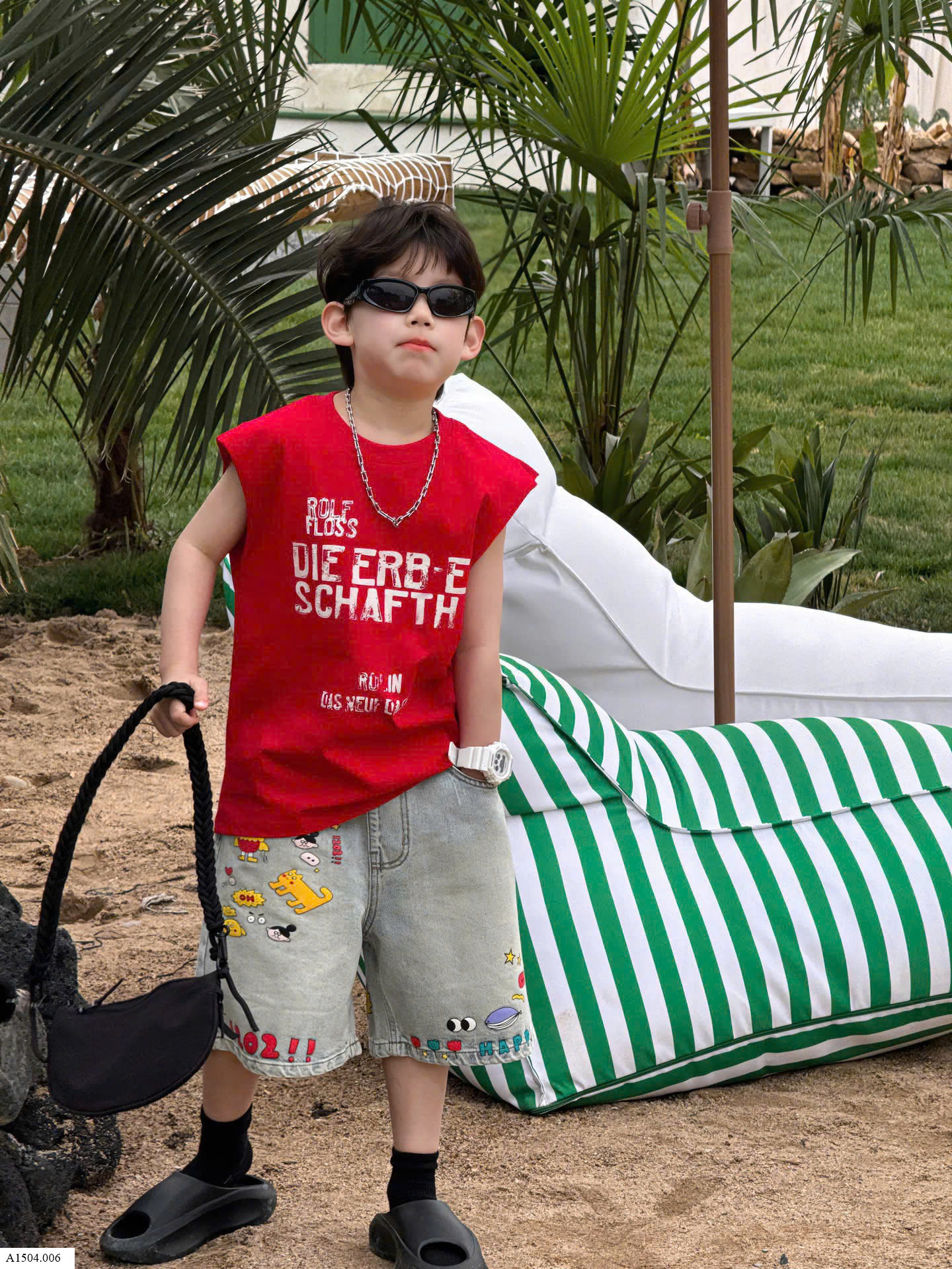 SET ÁO BA LỖ MIX QUẦN SHORT JEAN BÉ TRAI   Giá sỉ như sau: Áo: 91k Quần: 149k