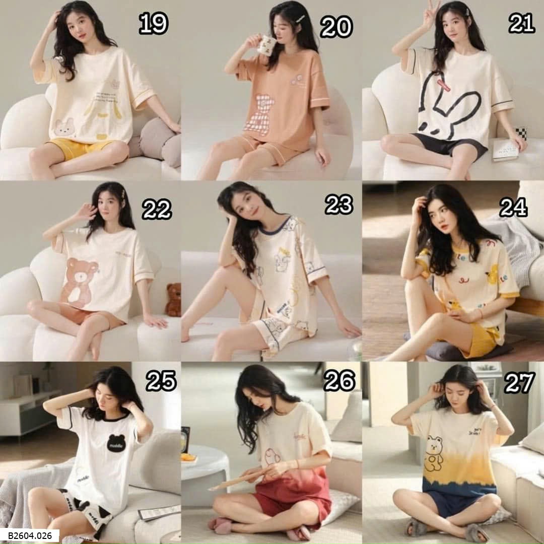    BỘ MẶC NHÀ CỘC TAY CHO NỮ Sỉ 105k(19-36)