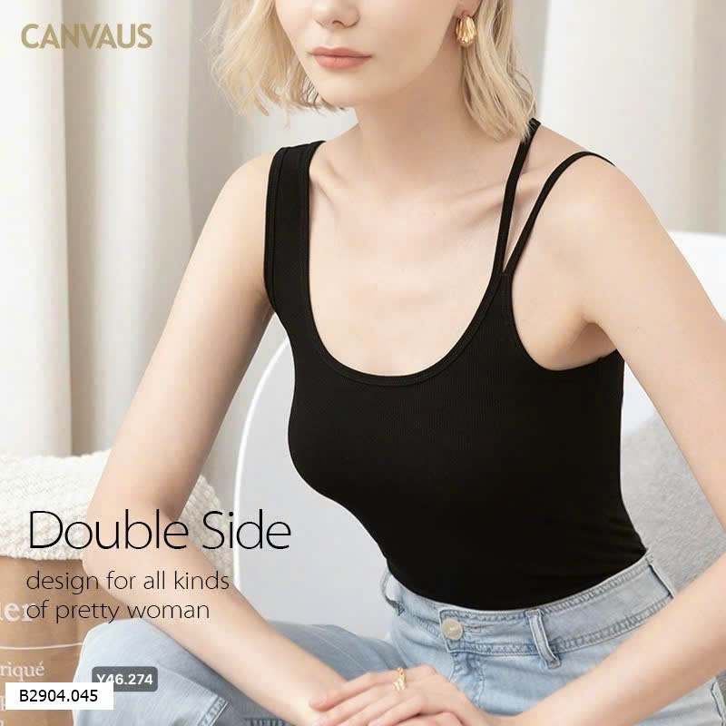 ÁO 2 DÂY HÃNG #CANVAUS  Sỉ  140k