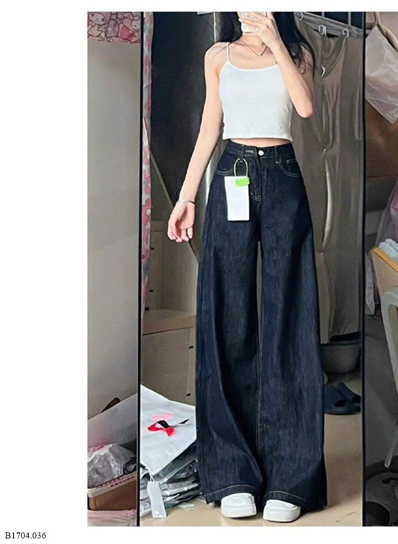  QUẦN JEAN XANH ĐẬM ỐNG LOE Sỉ 140k