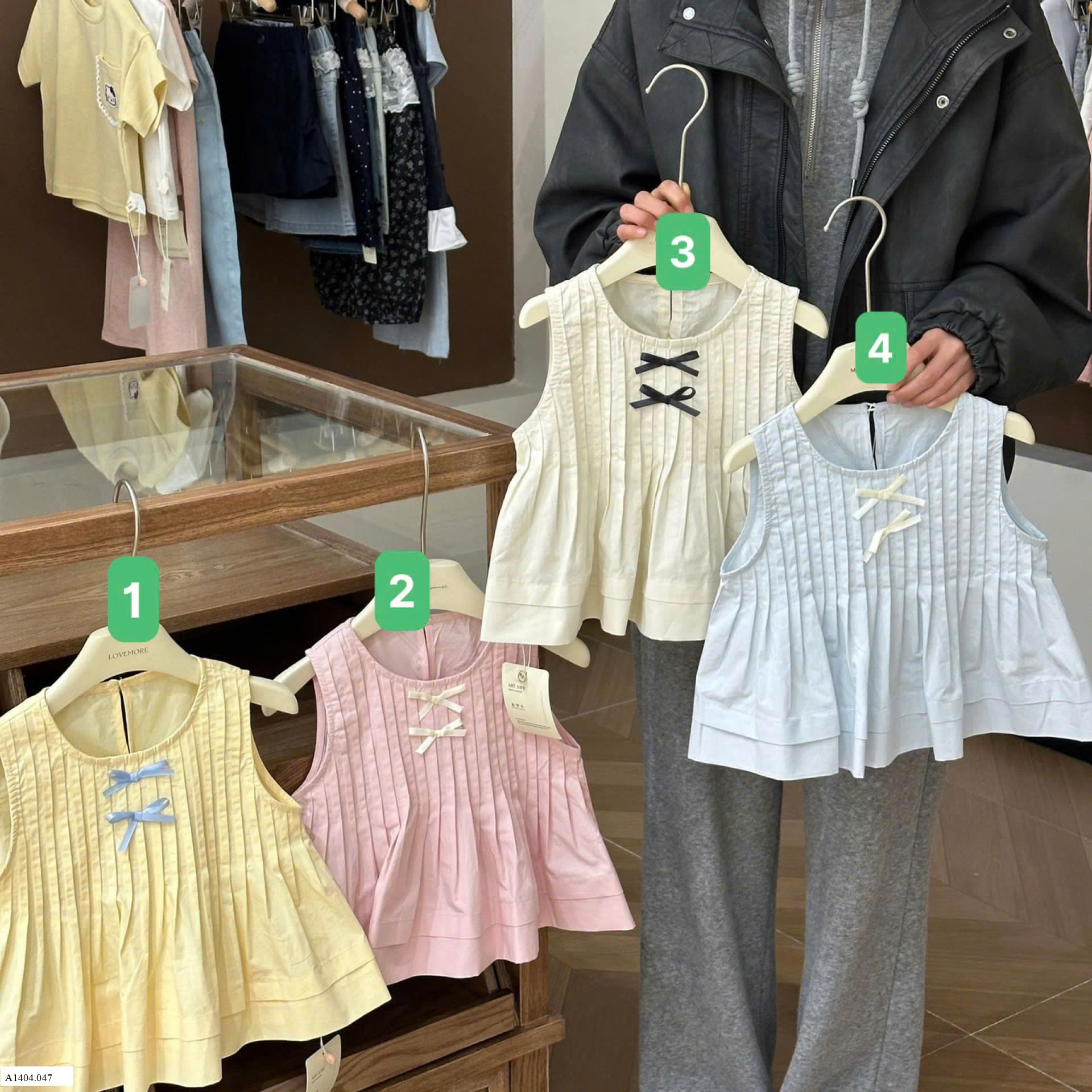 ÁO BABYDOLL NƠ SÁT NÁCH BG Sỉ 132k
