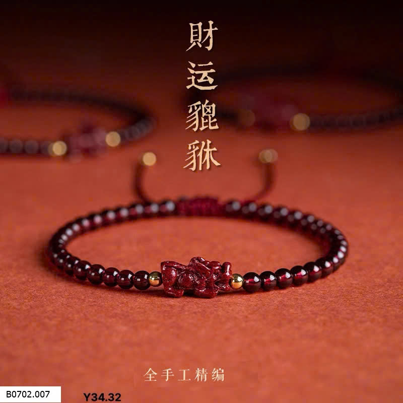 Vòng Ngọc Tỳ Hưu Chu Sa đỏ   Sỉ 24k/1 chiếc
