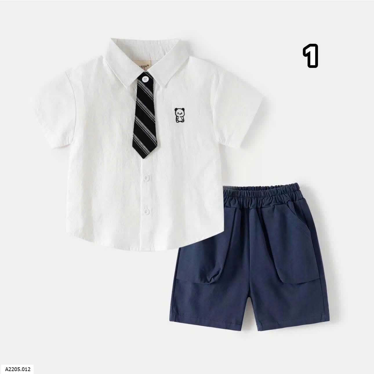 SET ÁO SƠ MI + QUẦN SHORT BÉ TRAI Sỉ 120k
