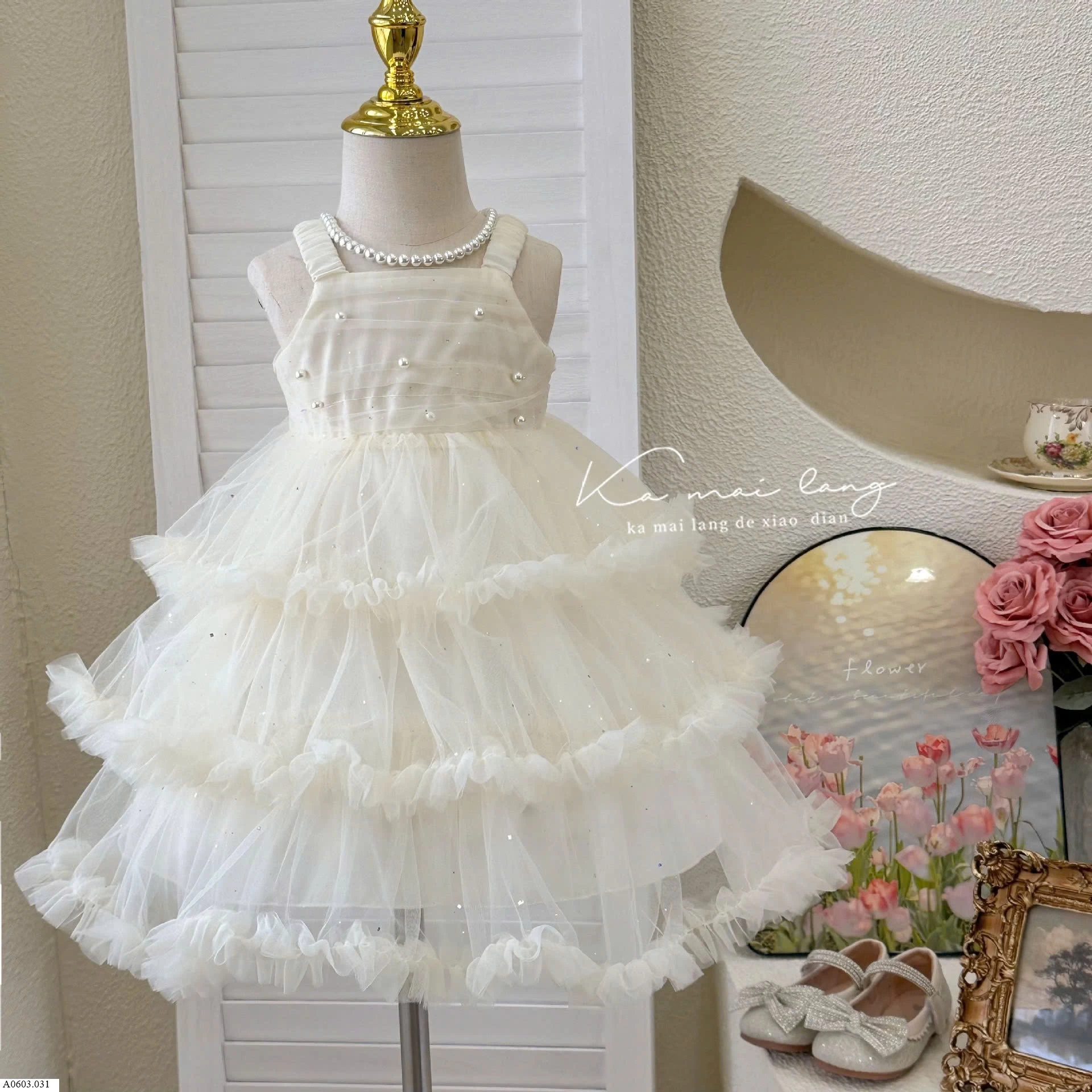 VÁY BÈO TẦNG ĐÍNH NGỌC Sỉ 193k