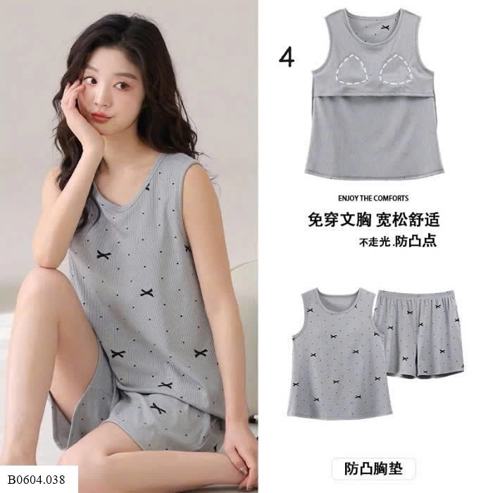  Bộ ngủ kèm miếng đệm ngực  Sỉ 120k