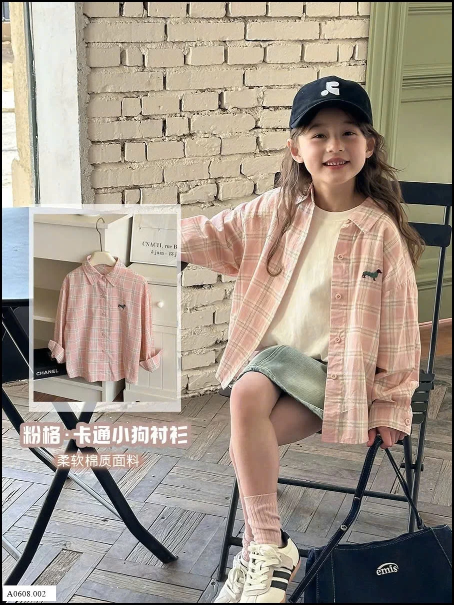 SƠ MI BÉ GÁI AMBB    Giá sỉ Sz 90-150 #135k Sz 160 #143k Sz 170 #155k
