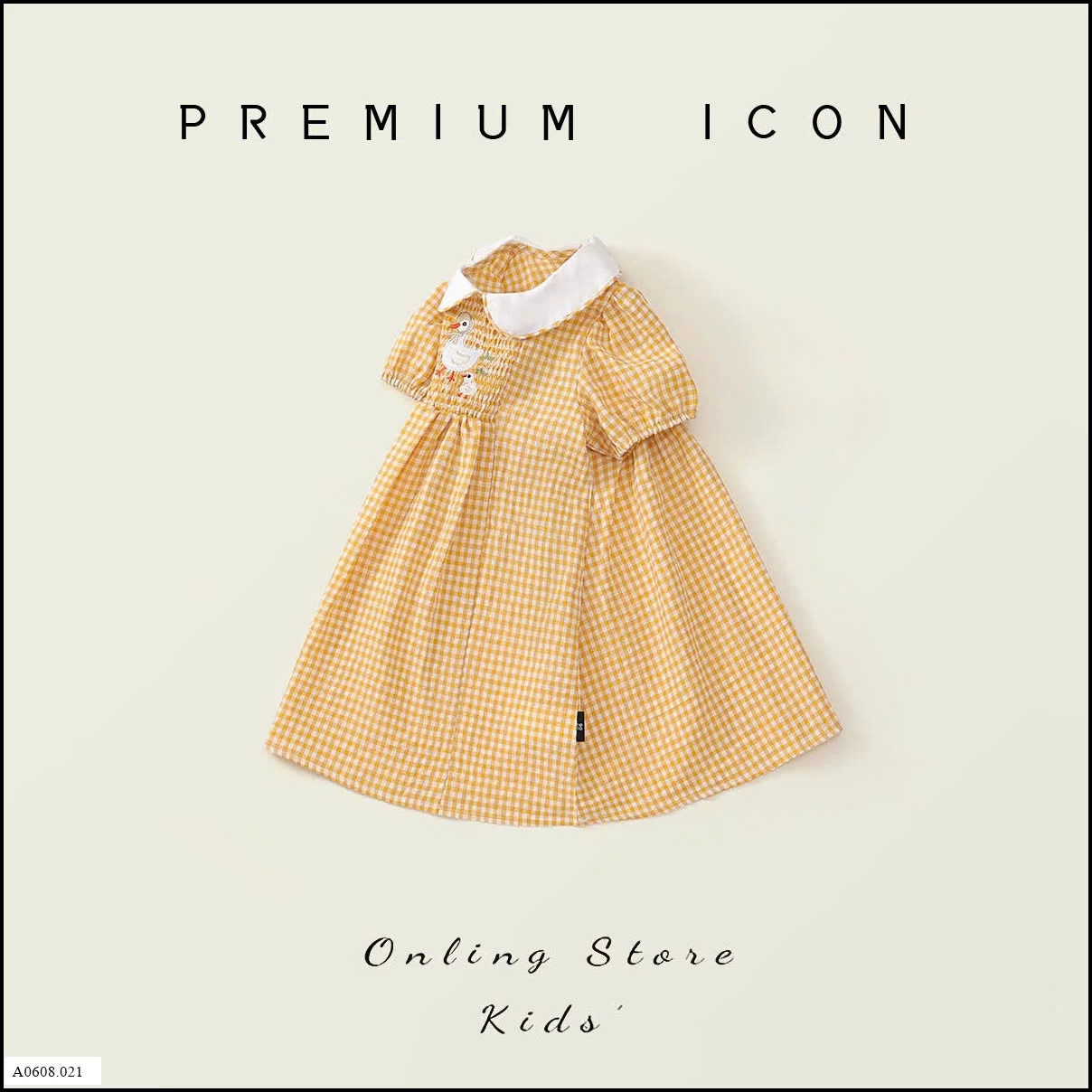 VÁY CÔNG CHÚA VỊT VÀNG CHO BÉ PREMIUM ICON    Giá sỉ 113k