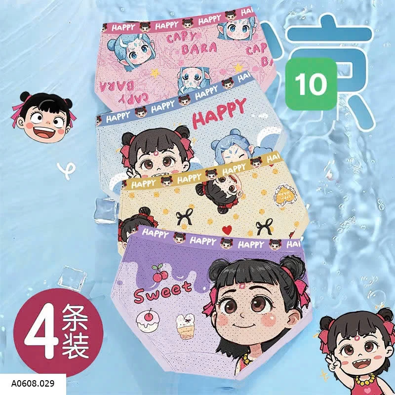 SET 4 QUẦN CHIP THÔNG HƠI BÉ GÁI   Sỉ 109k