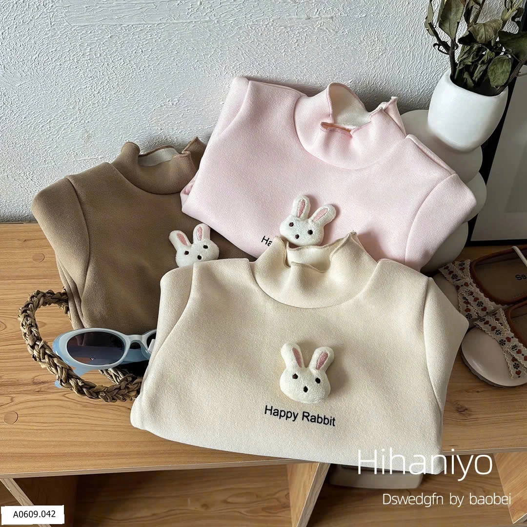 ÁO NỈ THỎ RABIT BÉ GÁI   Giá sỉ sz 80-110: 48k sz 120: 53k  sz 130: 56k  sz 140: 59k  sz 150: 62k 