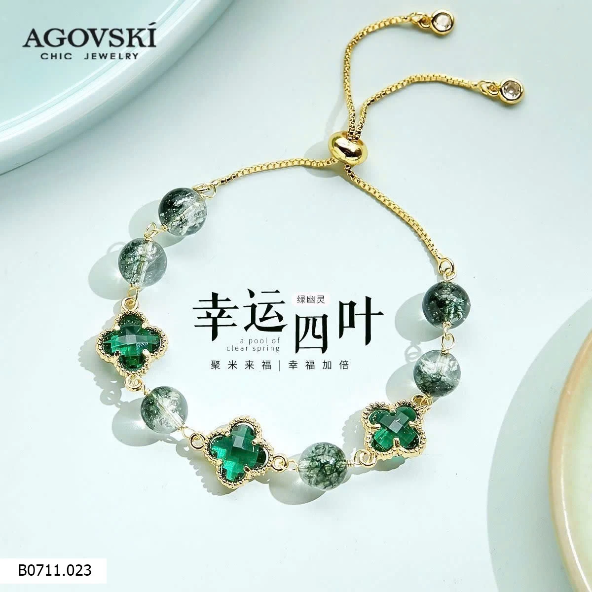 LẮC TAY AGOVSKI CẨM THẠCH   Giá sỉ 165k