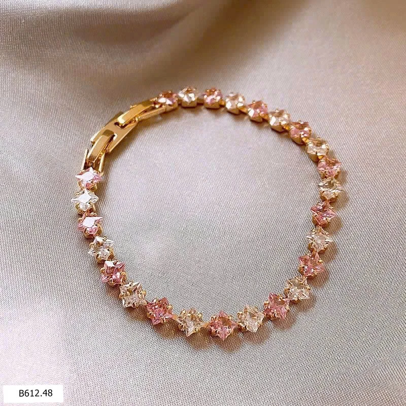 VÒNG TAY ĐÁ HỒNG – TRẮNG GOLICC Giá sỉ 80k/1 chiếc