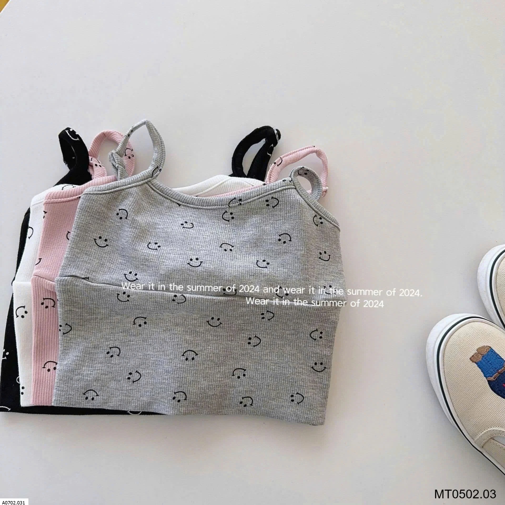 Set áo 2 dây - quần đùi cho bé gái   Sỉ Giá : áo 52k, quần 89k