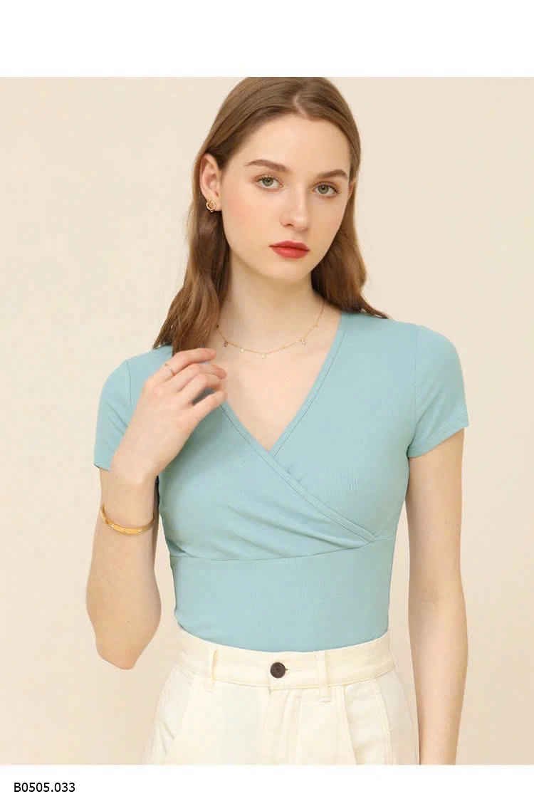 ÁO THUN TRƠN CỔ V CANVAUS  Sỉ 158k