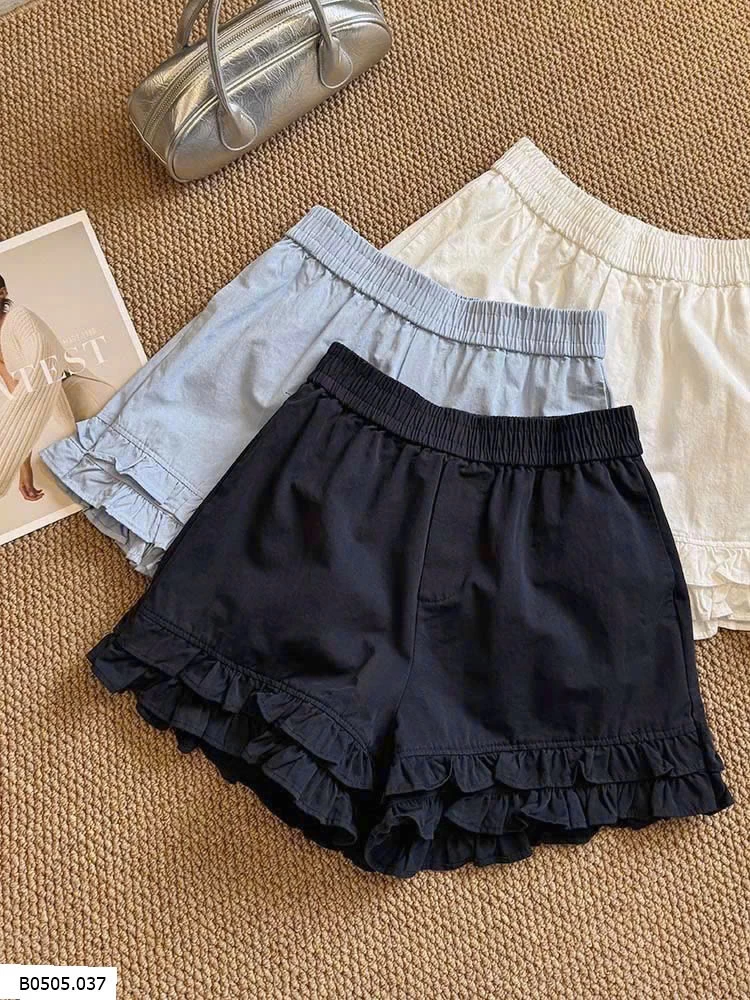 QUẦN SHORT ỐNG RỘNG VIỀN BÈO ANNA     Sỉ 158k