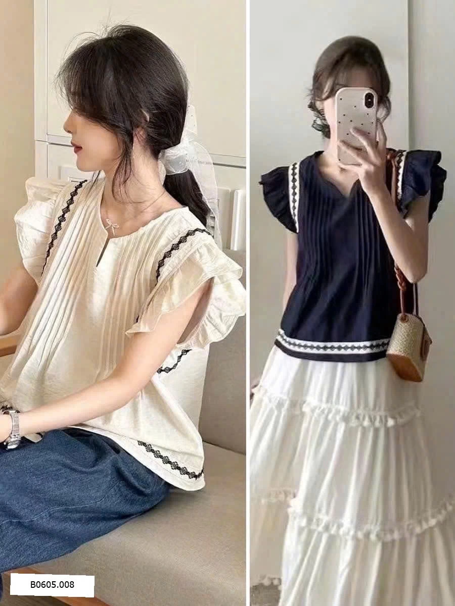 ÁO SƠ MI CÁNH TIÊN ANNA  Sỉ 165k