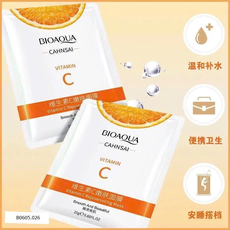 MẶT NẠ VITAMIN C BIOAQUA Sỉ 70k/set 20 miếng