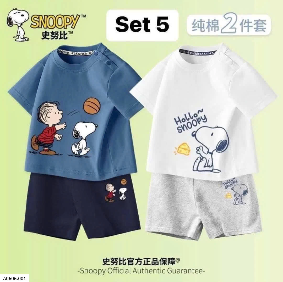 SET 2 BỘ TRẺ EM SNOOPY    Sỉ 230k/1 set 2 bộ 