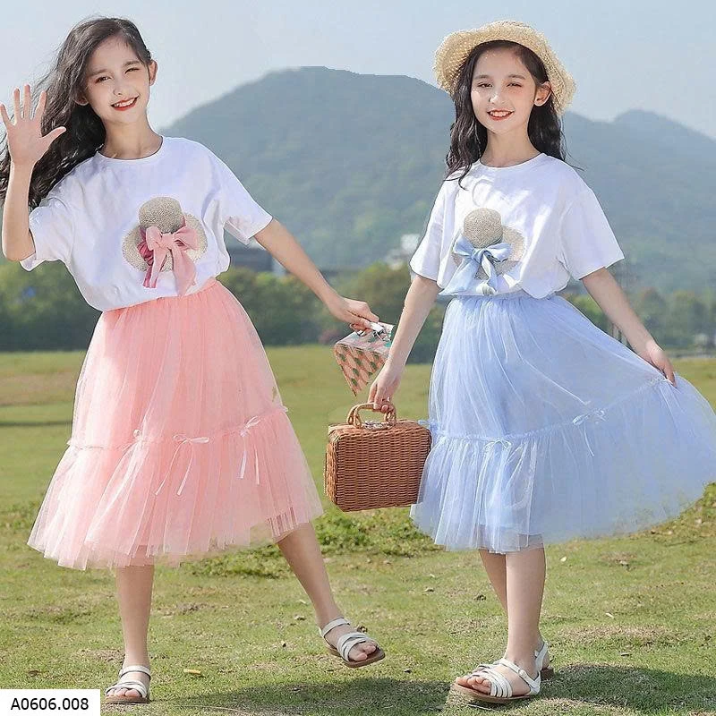  SET VÁY KÈM ÁO BÉ GÁI    Sỉ 158k