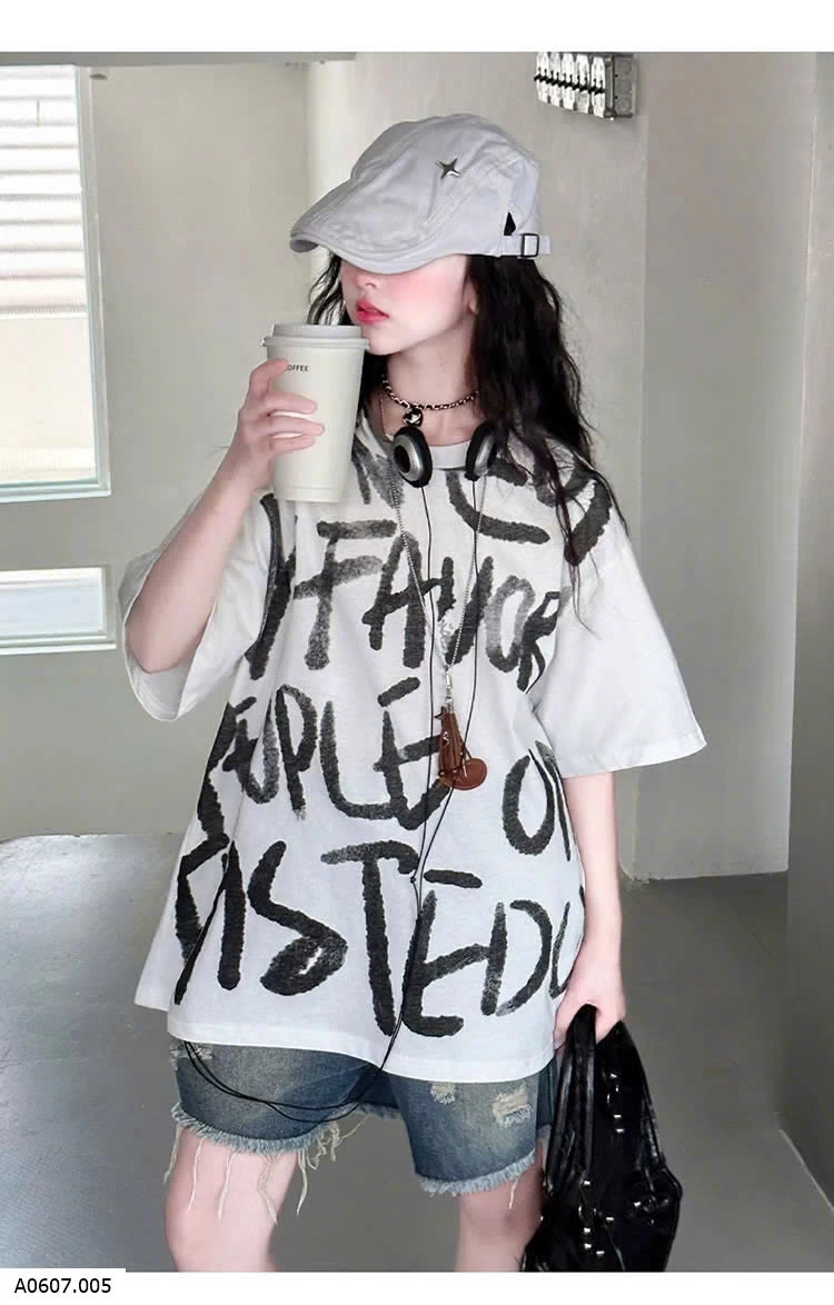 SÉT THUN CHỮ CÁ TÍNH Sỉ giá áo: 152k quần: 140k