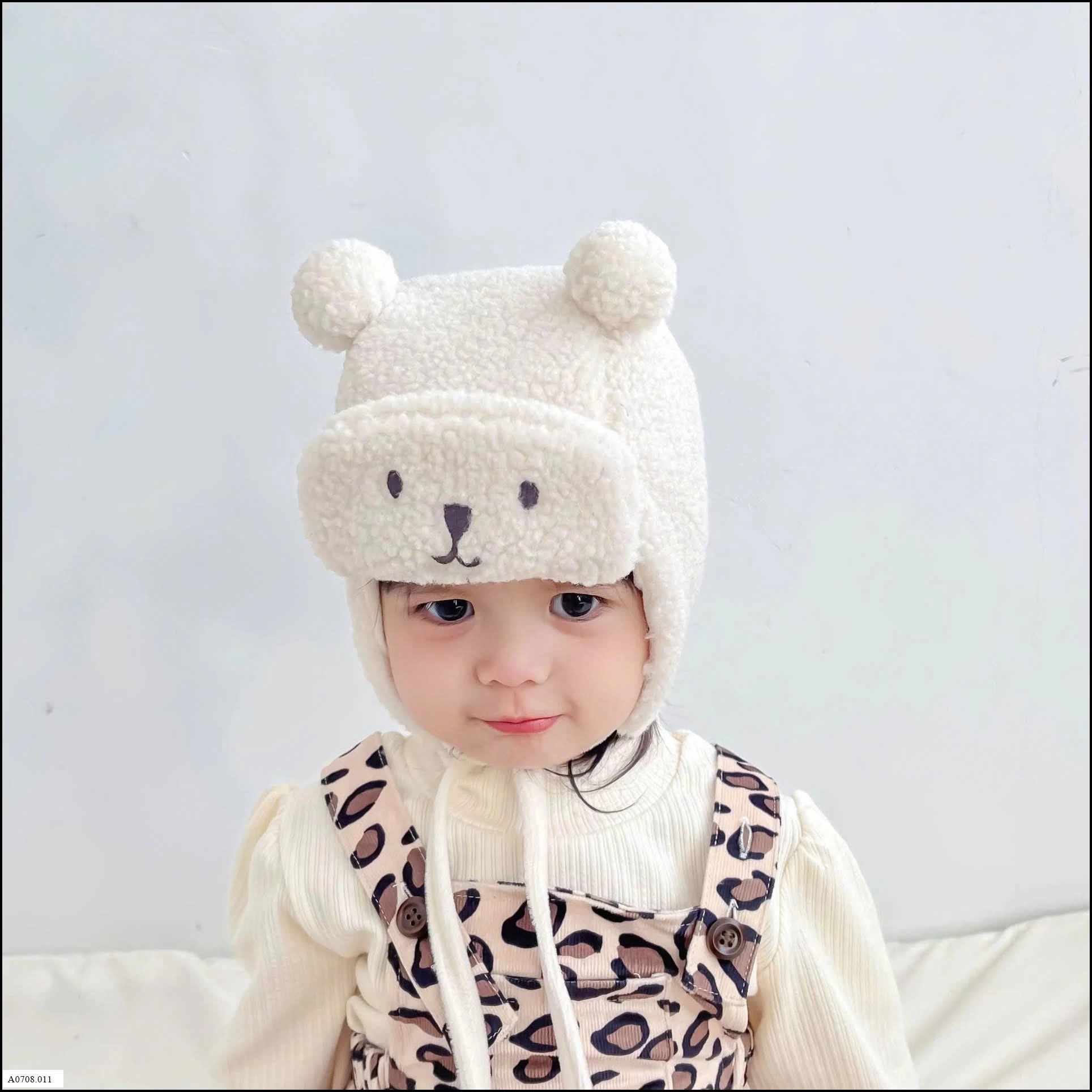 MŨ LÔNG GẤU CHO BÉ   Giá sỉ 61k