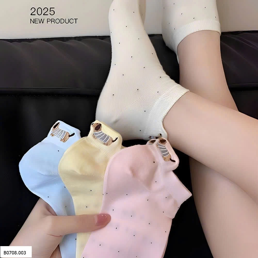 SET 10 ĐÔI TẤT CỔ NGẮN CHO NỮ    Sỉ giá 48k/set 10 đôi