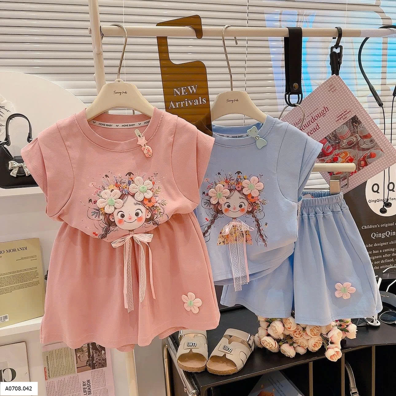   BỘ CỘC TAY  HÌNH CÔ GÁI CHO BÉ GÁI   Sỉ Sz 80-110: 85k Sz 120-150: 100k