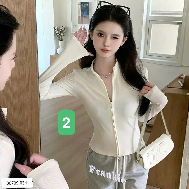 ÁO CỔ ĐỨNG KHÓA KÉO 2 ĐẦU   Giá sỉ 107k